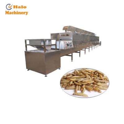 China Factory Jinan Halo Microwave Tenebrio Flourworm Superworm Cricket Black Soldier Fly Larvae BSF BSFL Drying Machine for sale