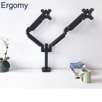 China AG8P-42 hot sale aluminum double shock absorber computer monitor arm for sale