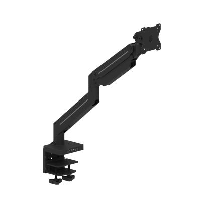 China Full AG9-21 Shock Absorber Monitor Mount Black Color LCD Monitor Arm Single High Level Aluminum 75*75mm /100*100mm and Monitor Stand for sale