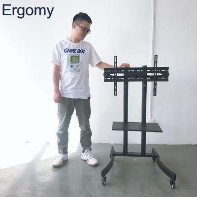 China V201 Coll-rolled Steel Movable TV Stand Trolley for sale