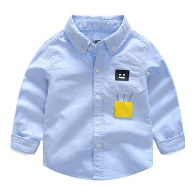 China Anti-pilling children's shirt 2021 autumn Korea style shirt fashion and boys cartoon casual shirt for sale