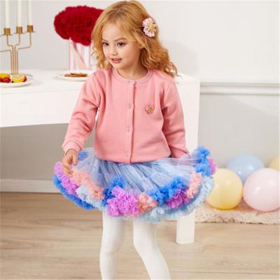 China New Breathable Princess Tutu Skirt Children's Birthday Skirt Little Girls' Tulle Skirt Rainbow Fluffy Dress For Children for sale