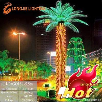 China Environmental PVC Artificial Coconut Palm Tree Fairy Garden Led Lights for sale