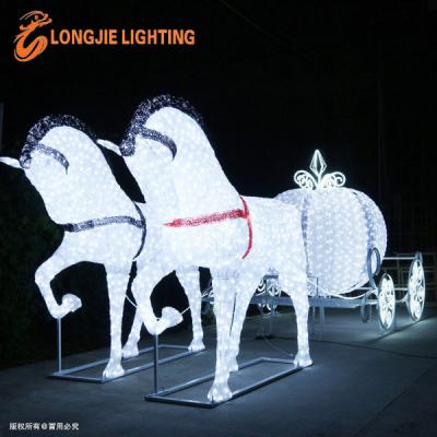 China Environmental Acrylic Life Size ABS LED Horse Carriage Manufacturer for sale