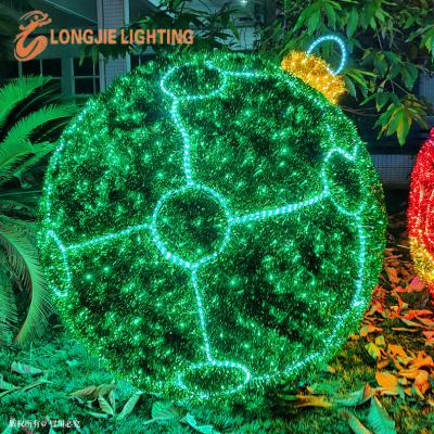 China Environmental pvc/pe D: 180CM Yard Garden LED Lighted Sphere Pattern Ball Lighting Christmas Home Decor for sale