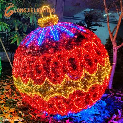 China D180CM environmental waterproof decorative round ball pvc/pe outdoor led light christmas light for sale