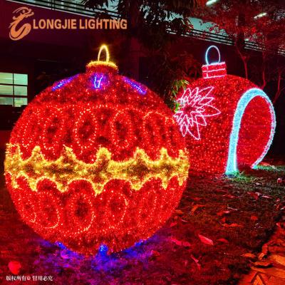 China Environmental pvc/pe D: New 180CM Christmas Product Decorative 3d Light Ideas Led Sculpture Ball for sale