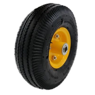 China 10 Inch Handtruck Pneumatic Trolley Pneumatic Tire Wheel 4.10/3.50-4 Rubber Wheel for sale