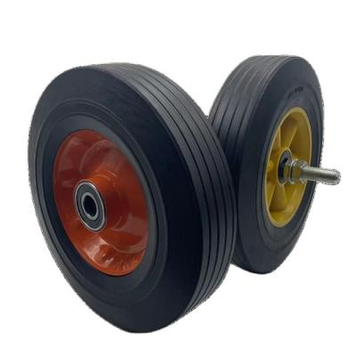 China 10 Inch Flat Free Solid Rubber Wheel For Tool Cart 10*2.5 Rubber Solid Wheel for sale