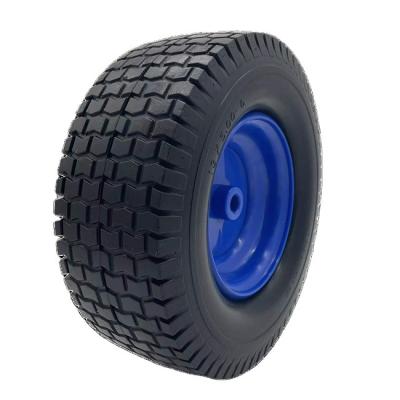 China 13 Inch PU Foam Polyurethane Flat Freewheel For Lawn Mower Wheelbarrow Tool Trolley 5.00-6 Flat Freewheel for sale