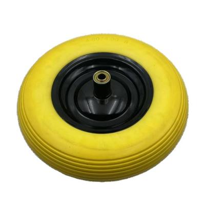 China PU 16inch 4.00-8 Polyurethane Foam Tire Flat Free Wheel Tool Car Flat Freewheel for sale