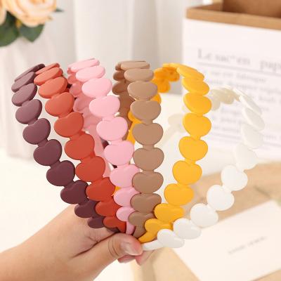 China New Fashion All-match Acrylic Soft Headband Wholesale Stylish Trendy Love Colored Resin Acetate Headbands Hold Hair Accessories Headwear for sale