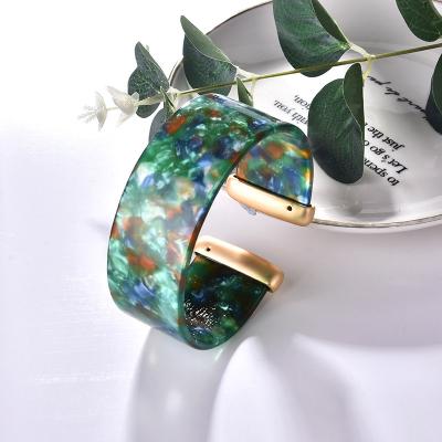 China CLASSIC Resin Acrylic Wide Bangle Cuff Bangle Tortoiseshell Acetate Vintage Statement Bracelets for sale