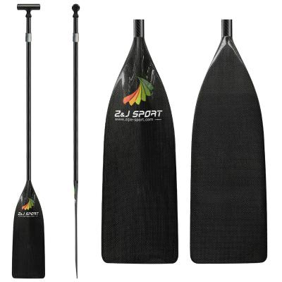 China Hot Selling Full Carbon Fiber ZJ SPORT Carbon Fiber Adjustable Flatwater Canoe Paddle for sale