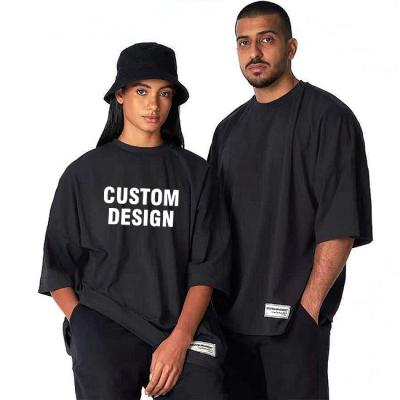 China Anti Shrink Custom T-shirt Unisex T-shirts OEM Branded Customized Printing Print Design Black T-shirt for sale