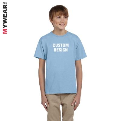 China 76000B Kids Anti Shrink Custom Kids T Shirts Boys 100% Cotton 180g Customize Design for sale