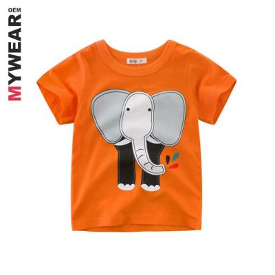 China BY9307 Kid's Cartoon T-shirt Anti-Shrink Custom Design Wholesale Price T-shirt For Boys Kids for sale