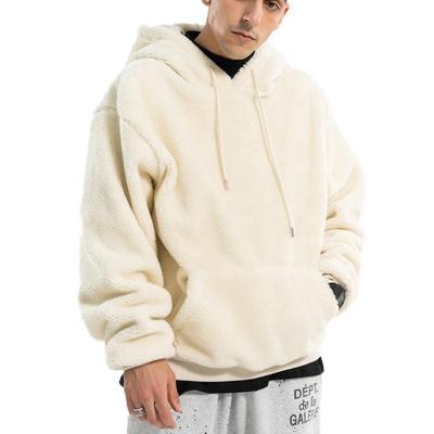 China New designed oversized casual hoody sherpa custom heavy fabric anti-shrink hoodies for men for sale