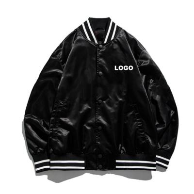 China Latest Design Breathable Fashion Mens Short Bomber Jackets Men's Short Satin Coat for sale