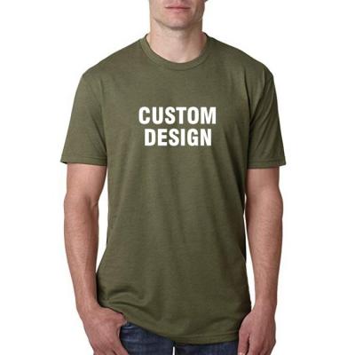 China Green Anti Shrink Custom T-shirt Army Military T-Shirt For Men Design T-shirt Cotton Polyester Rayon Graphic Printing Soft Goods for sale