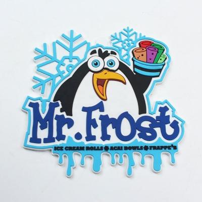 China Custom 3D Embossed Cute Cartoon Soft Logo PVC Rubber Patches For Hats for sale