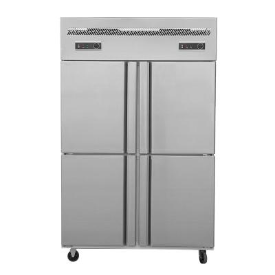 China Double-temperature factory direct sales commercial stainless steel upright refrigerator for sale