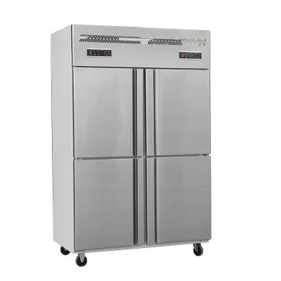 China Double-temperature factory direct commercial large capacity stainless steel upright refrigerator for sale