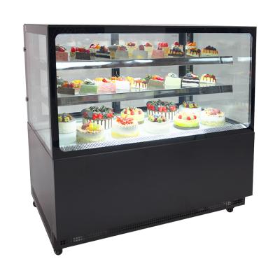 China Deli Good Quality Bakery Display Cake Refrigerated Cabinet Cake Showcase With Marble Base Customized for sale