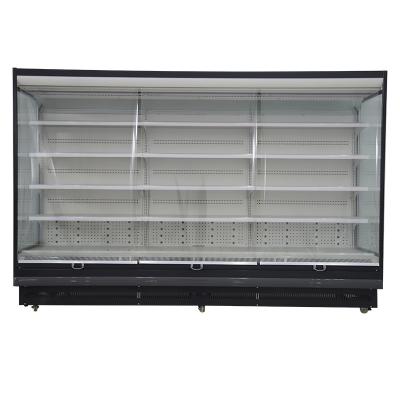 China Supermarket Multideck Showcase Supermarket Fridge Display Refrigerator Air Curtain Open Cabinet for sale