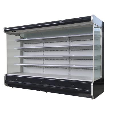 China Supermarket Multideck Showcase Supermarket Air Curtain Fridge Open Fridge Cooler for sale