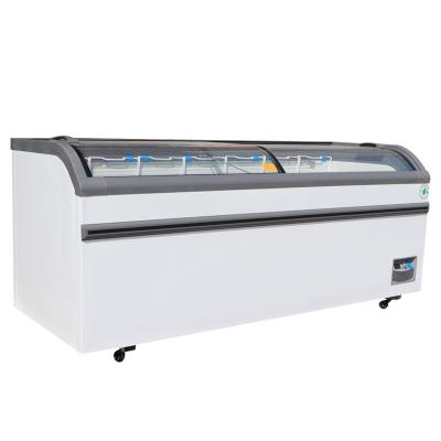 China Single-temperature Meat Frozen Food Island Freezer Display Freezer Combination Open Top Freezer Chest for sale