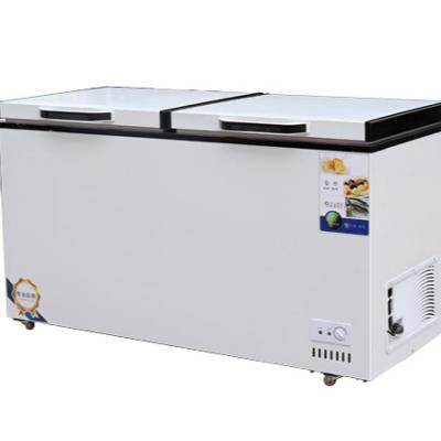 China High Quality Portable Chest Freezer Cheap Commercial Double Door Refrigerator Freezer Price Horizontal Refrigerate for sale