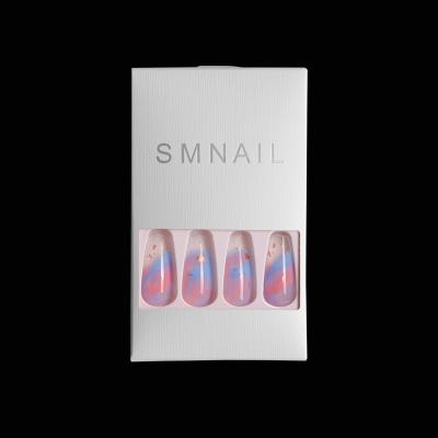 China Meaterial Eco-friendly ABS Artificial Fake Matte Press On Nails Full Coverage Design Nails for sale