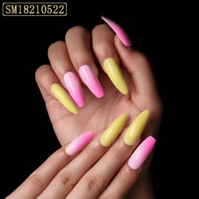 China Meaterial Eco-Friendly Wholesale Press On Nails ABS Pre-designed Full Color Fake Press On Nail Tips Design Nails for sale