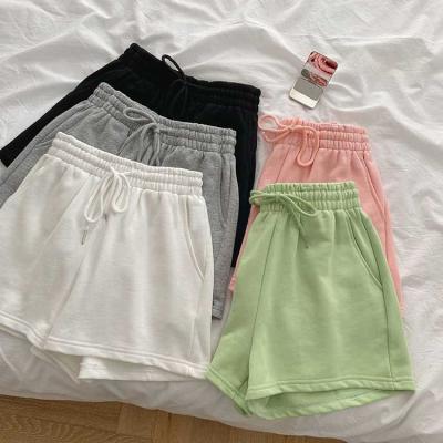 China Wholesale new QUICK DRY summer sports casual streetwear girls shorts women's yoga home beach pants sleep striped drawstring hot pants for sale