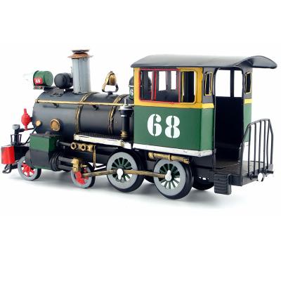 China Europe Metal Art Sculpture Old Engine Training Model Locomotive Model For Christmas Decoration Photography Props for sale