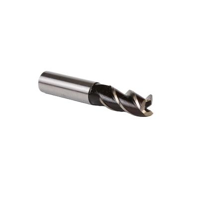 China 3 Shank HIGH SPEED STEEL Straight Flute M2 HSS End Mills Black And White Milling Cutter for sale