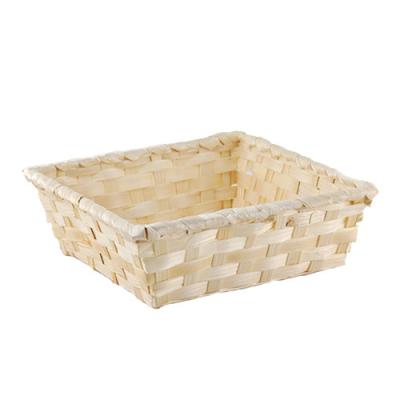 China China Supplier Sustainable Wholesale Natural Square Bamboo Tray& Basket for sale