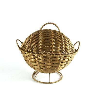 China Sustainable Rattan Woven Food Dome Lid Cover, Keep Out Flies Insects and Table Serving Tray for sale