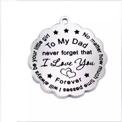 China Fashion Durable Flower Shape Father's Day Gift Key Tag Custom Metal Wallet Key Chain for sale