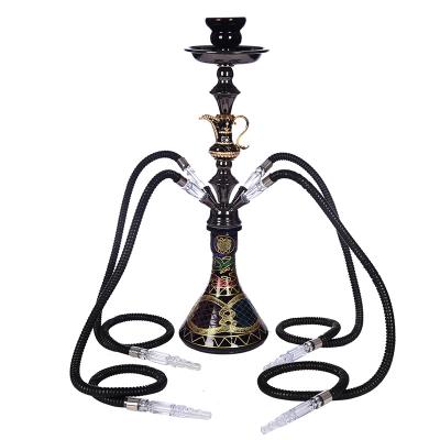 China Custom Glass Hookah Shisha Chicha Sheesha Shisha Eco-friendly Stainless Steel Hookah Set for sale