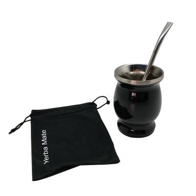 China Viable South American Amazon Hot Selling Portable Yerba Mate Drinking Cup With Metal Straw For Men for sale