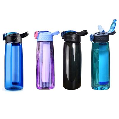 China Outdoor Sports Stocked Camping Water Filter Cup, Fashion Alkaline Water Purification Bottle For Active Carbon Filter Outdoor Rising Jug for sale