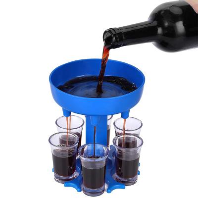 China New Design Party Bar Cocktail,Liquids Filling 6 Shot Glasses Beer Wine Dispenser and Holder Carrier Party for sale