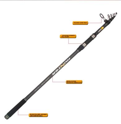 China Hot 2022 Carbon Fiber Trend Products Carbon Fiber Fishing Rod Surf 3.9/4.2/4.5/5/5.3m Power 80-150g Surf Cast Spinning Fishing Rod Carbon for sale