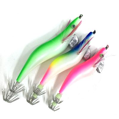 China 2021 New Design Squid Hook Jig Dark Luminous Hard Fishing Activity Fishing Activity Drift Wood Shrimp Clawfish Shrimp Outdoor Artificial Glow for sale