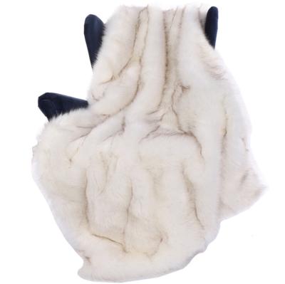 China Modern White Soft Plush Fuzzy Cozy Warm Fluffy for Bed or Couch Faux Fur Blanket for sale