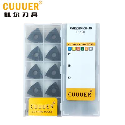 China CNC Lathe Machine CUUUER WNMG-TMcarbide Inserts Tool Lathe Turning Wear Resistant Cutting Tool For Hard Steel Parts Competitive Prices for sale