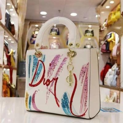 China Famous designer handbag brand purse fashion printed chain saddle leather luxury ladies and women handbags 2022 women handbags for sale