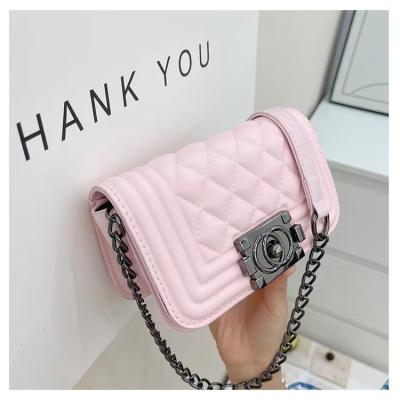 China Waterproof 2022 candy color little girl designer bags baby shoulder bag for girls kids bag girl handbag for sale